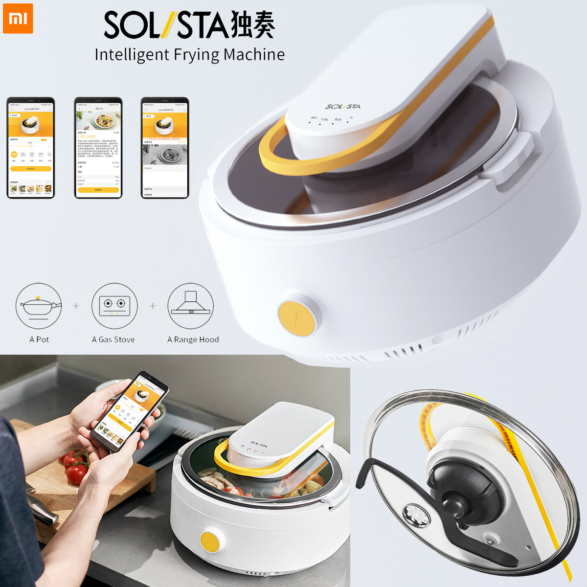 Panela Inteligente Eletrica Xiaomi Solista Solo Smart Cooking Machine