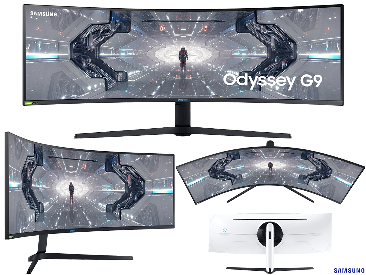 Samsung Odyssey G9 Gaming Monitor com tela QLED curva de 49 polegadas